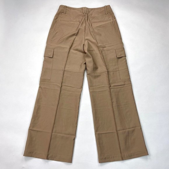 Vince Wide Leg Cargo Trouser Women‎ 12 EUC Pockets Lightweight Pants Zip Closure - Picture 2 of 13